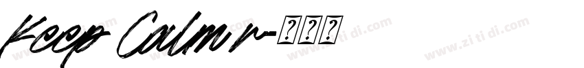 Keep Calm r字体转换